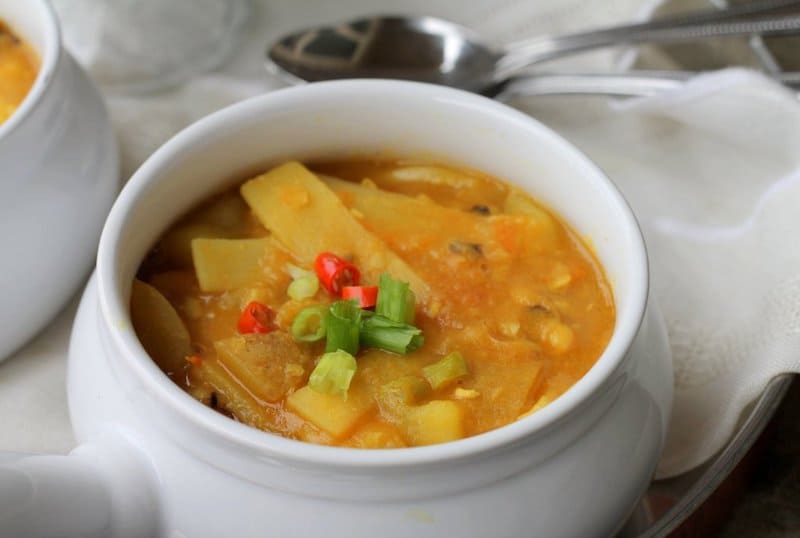 Aalu Bodi Tama potato and bamboo shoot soup