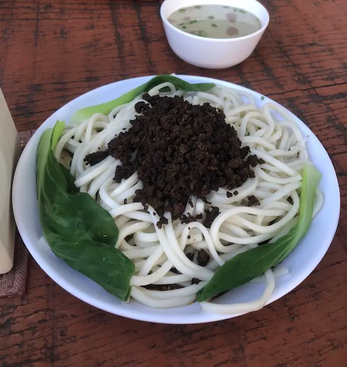 Buff Keema Noodles in Boudha Kathmandu