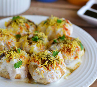 Street Food in Kathmandu Dahi Puri