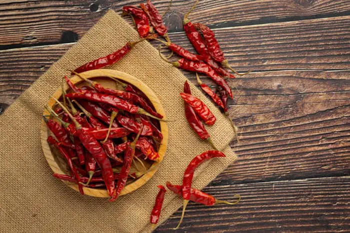 Dried chillies - Sukeko khursani - सुकेको खुर्सानी used as a spice