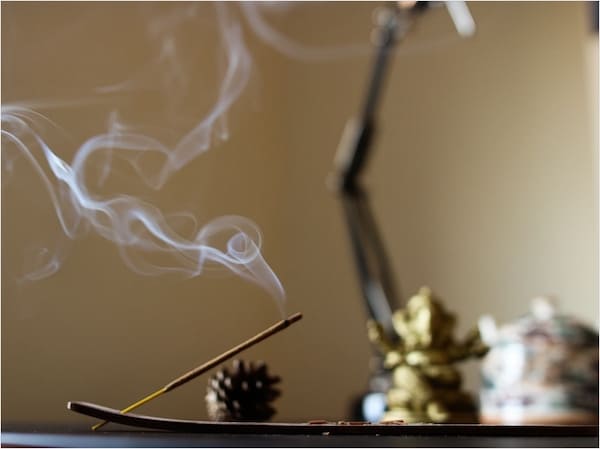 Incense Burning in front of Ganesh Statue