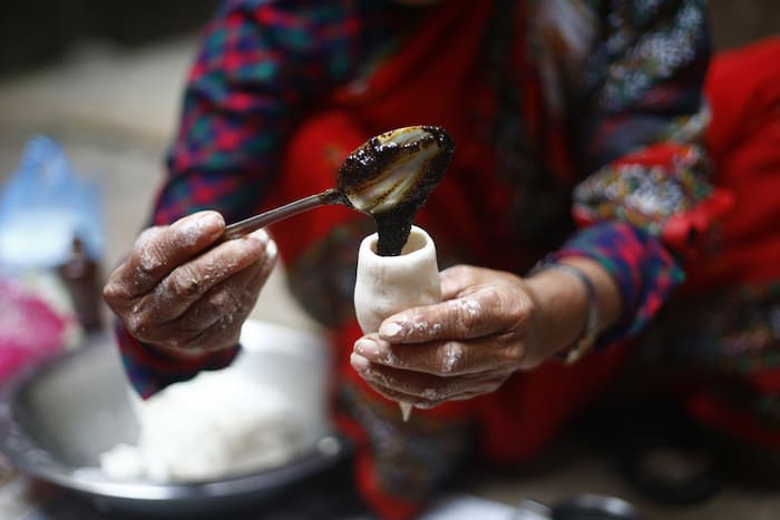 Nepali making Yomari