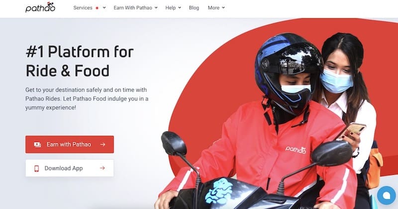 Pathao ride sharing service in Nepal
