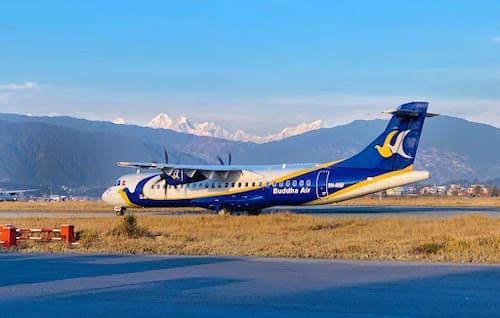 Photo of Buddha air plane at Pokhara airport