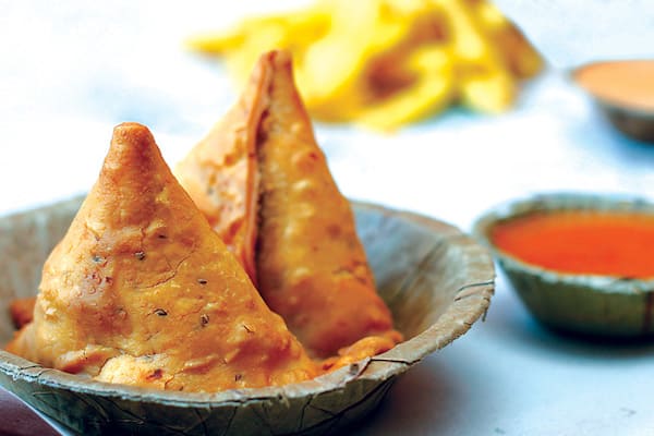 Samosa street food Kathmandu Nepal