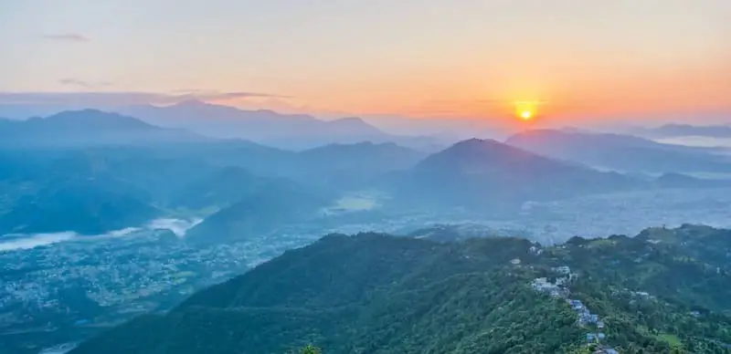 Sarangkot sunrise in Pokhara