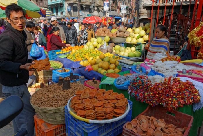Ason Bazaar at New Road in Kathmandu