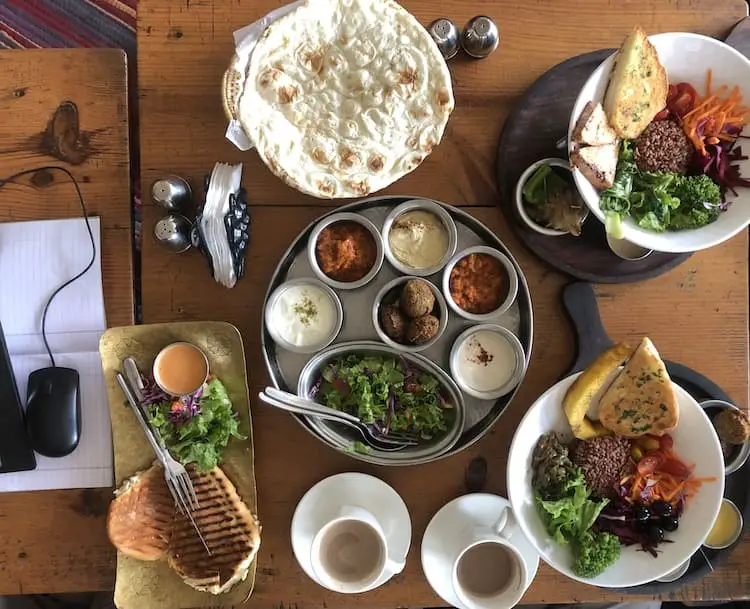 Hummus Platter and Panini from OR2K in Pokhara