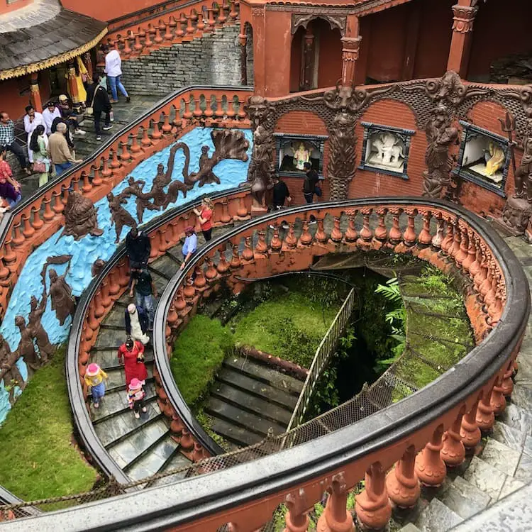 Entrance and staircase to the Gupteshwor cave