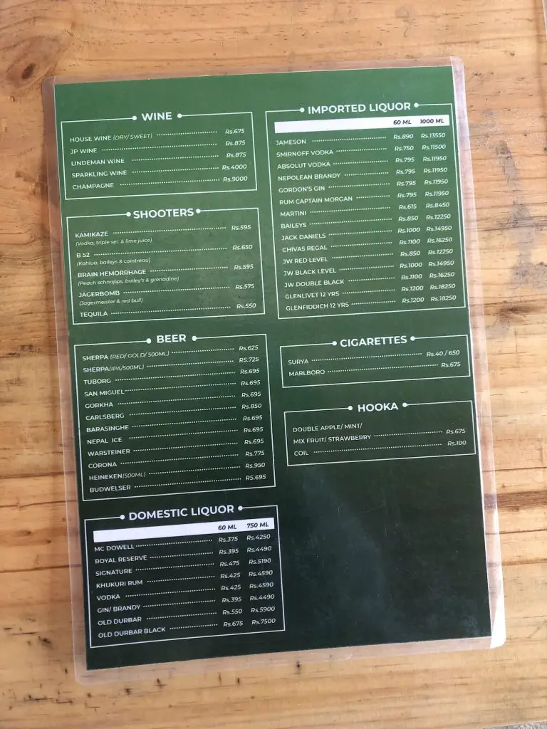 Wine Menu from The Grounds at Lakeside