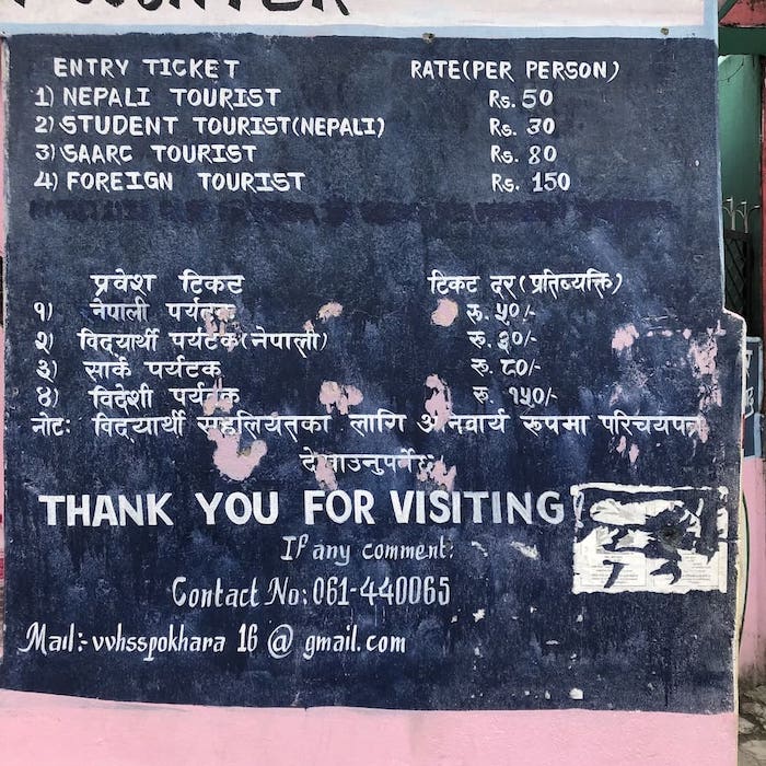 Ticket Price at Mahendra Cave in Pokhara