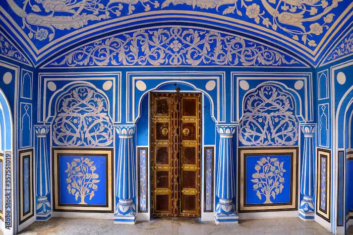 The Blue room in the City Palace Jaipur, Museums in Jaipur