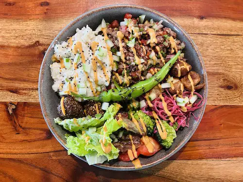 Buddha Bowl from Curious Coffee (Red)