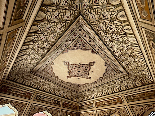 Painting on the Dome Walls Hawa Mahal, Back side of the palace, Hawa Mahal in jaipur