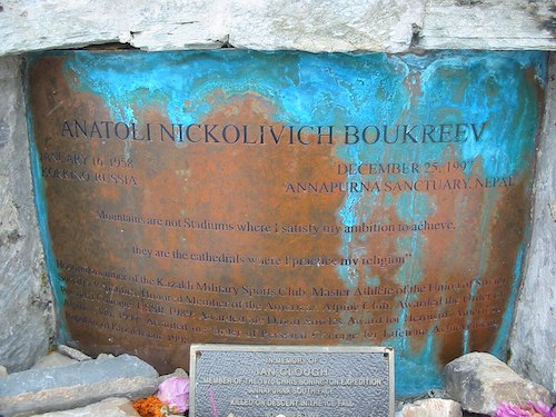 Anatoli Boukreev Memorial Annapurna Base Camp