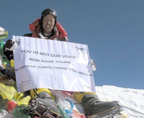 Apa Sherpa Creating Awareness about Climate Change