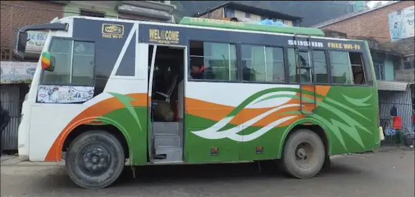 Bus transportation in Nepal