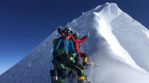 Kenton Cool in the summit of Everest