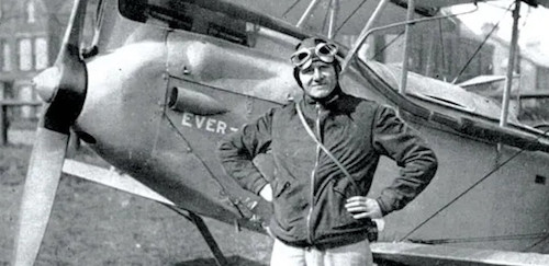 Timeline of Mount Everest Expeditions, Maurice Wilson infront of his plane in 1934