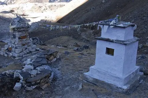 Memorial of Rob Hall and Yasuko Namba on Everest