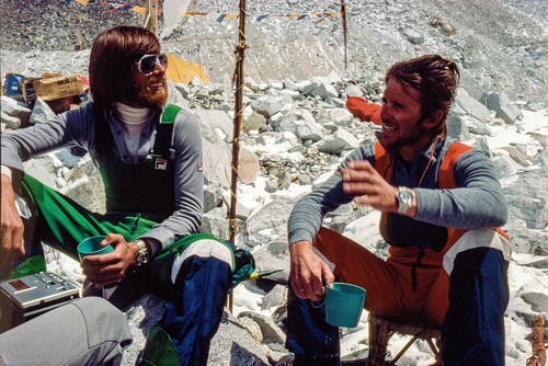 Messner and Peter Habeler in base camp