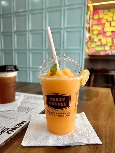 Orange slush crazy coffee