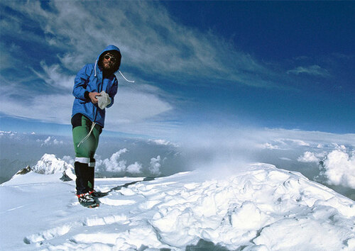 Reinhold Messner on the Everest summit