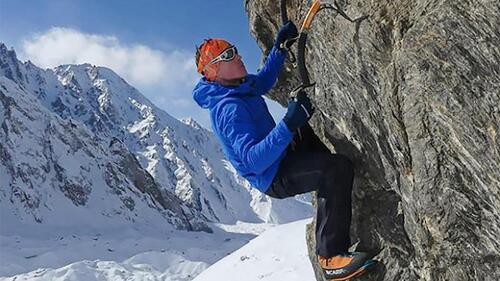 Tom Ballard climbing in Nanga Parbat