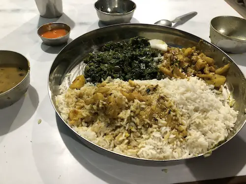 khana dhal bhat in Nepal