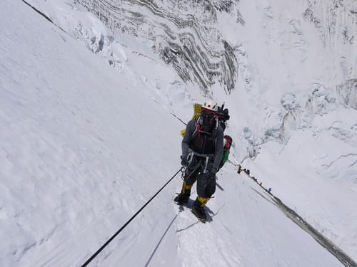 Climbing the Lhotse face