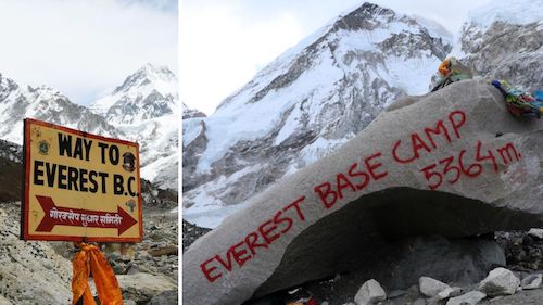 Climbing to Everest Base Camp, way to EBC, EBC trek markers