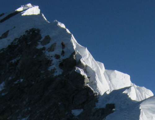 Hillary Step Close to Everest Summit