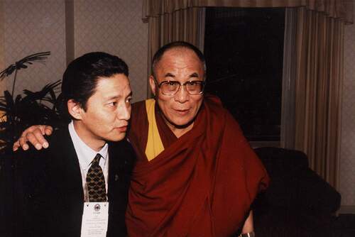 Jamling Tenzing Norgay with the Dalai Lama