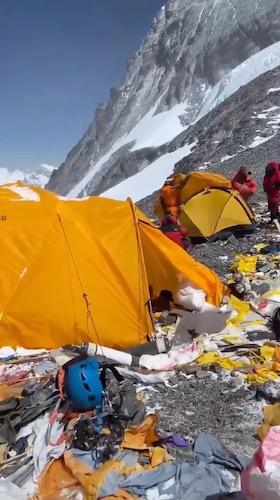 Mount Everest Trash at Summit Camp
