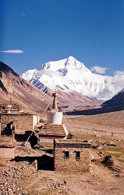 Rongbuk Monastery and Mount Everest