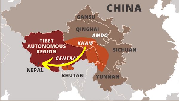 Kham region of china, Nepal, sherpa migration