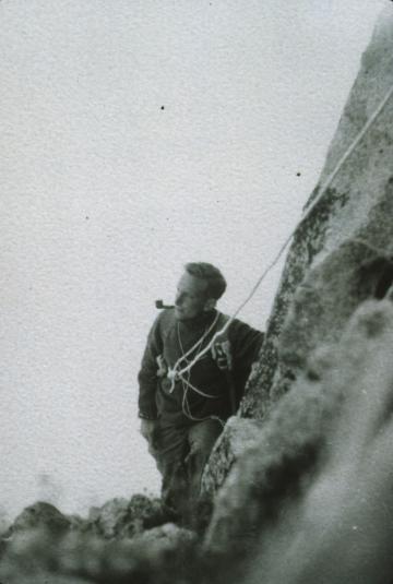 Tom Hornbein on Alexander's Traverse, 1948.