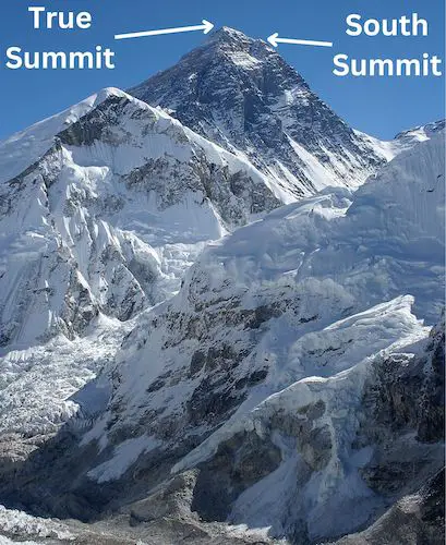 View of the South Summit on Mount Everest