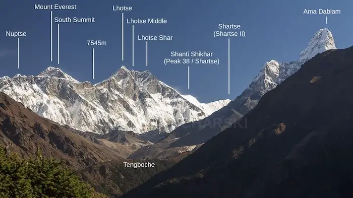 Viewpoint of Everest from Namche Bazaar, mountains in nepal
