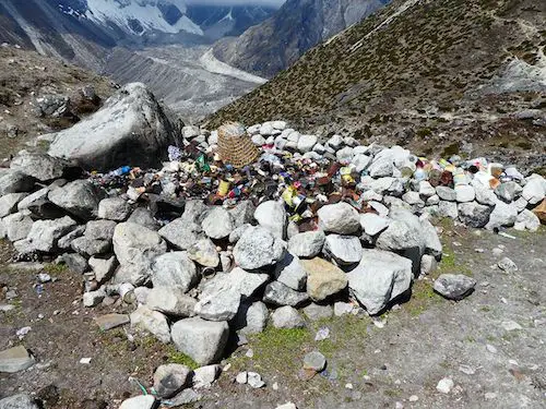 walled landfill near the village at Dughla