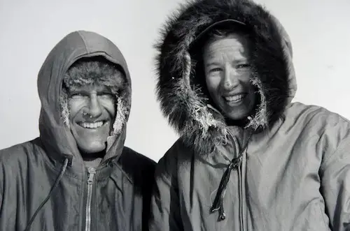 Barbara Washburn, with her husband, Bradford Washburn