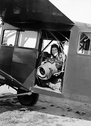 Brad Washburn and the Fairchild 71 monoplane, Valdez, Alaska, 1937