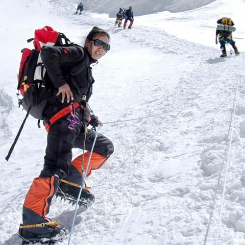 Lhakpa climbing in Mount Everest